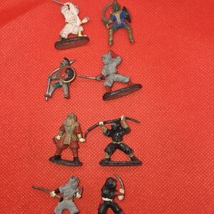 Vintage Pewter Minifigures. Lot Of 8